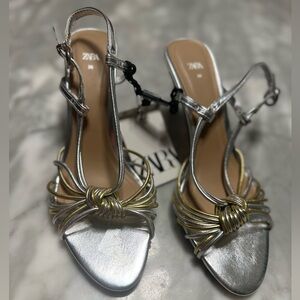 Gold & Silver Brand New Zara Heels ✨